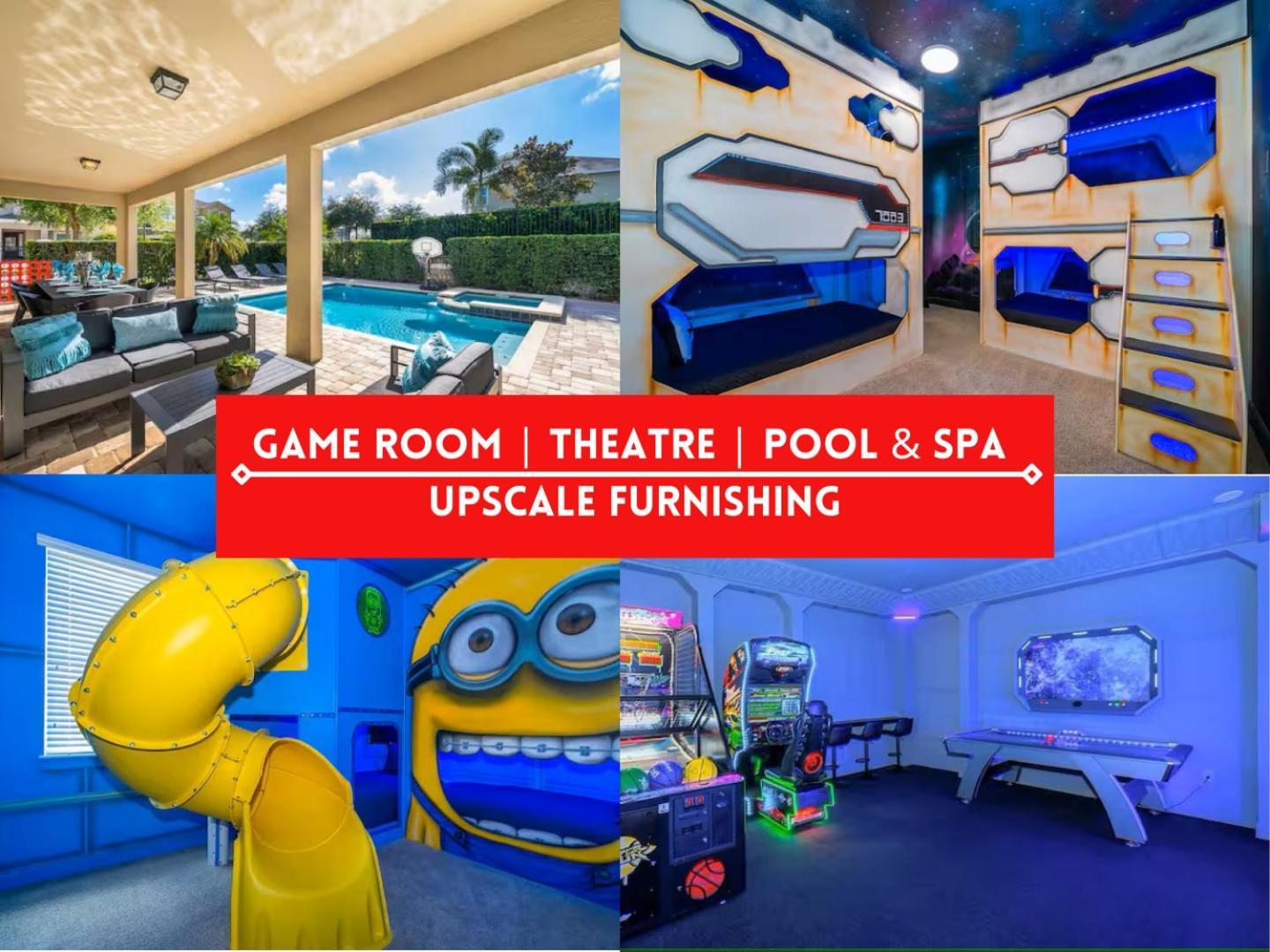 Epic Family Fun! Games & Theme Room, Pool - Encore Resort, Near Disney Orlando Esterno foto